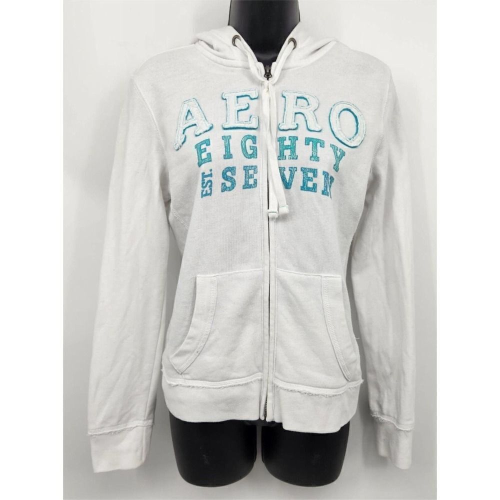 Aeropostale Full Zip Hoodie Sweatshirt Aero Eighty Seven